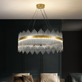 Skylar Round Glass Chandelier - Ineffable Lighting