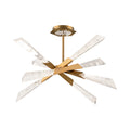 Solitude LED Semi Flush Mount Ceiling Light in Aged Brass (Large).