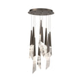 Solitude Round LED Multi Chandelier in Antique Nickel (9-Light).