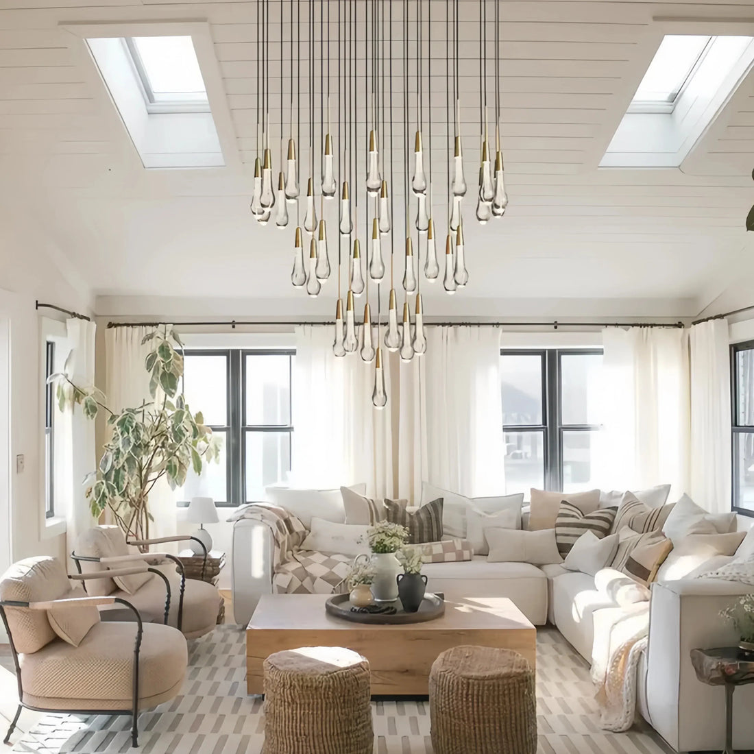 Soltaire Round Chandelier 17" 24" 36“ 58“