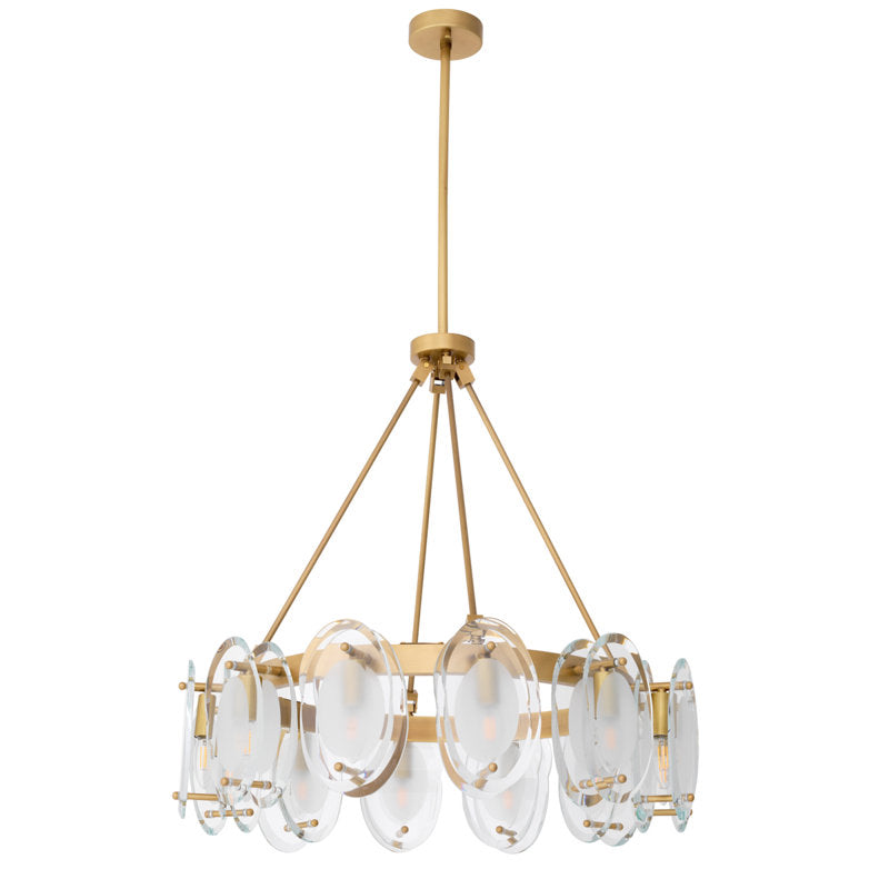 Eichholtz Sublime 12-Light Chandelier with Free-Form Beveled Glass Shades