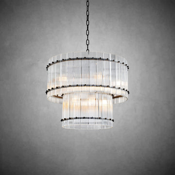 Sun Marco 2-Tier Round Chandelier 37"