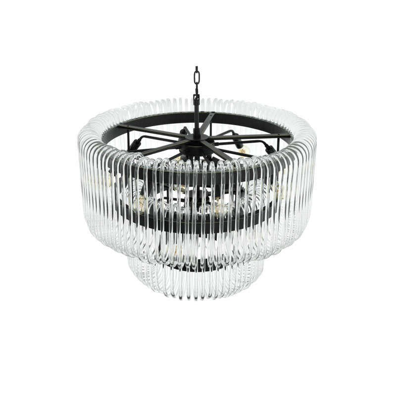 Eichholtz Sutton 15-Light House Chandelier: Art Deco Inspired Crystal and Metal