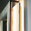 Tile Alabaster and Bronze Rectangular Sconce