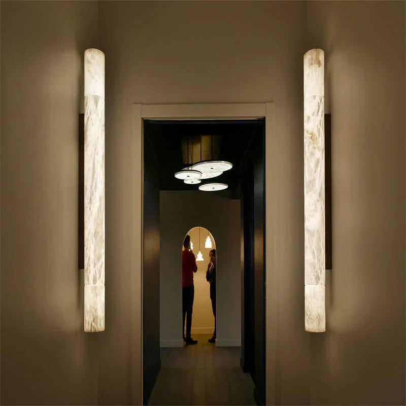Venus Modern Linear Alabaster Wall Sconce 3'' 4.7''