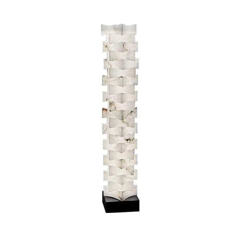 Verna Alabaster Floor Lamp, Living Room And Bedroom Decorative Standing Lamp - Ineffable Lighting