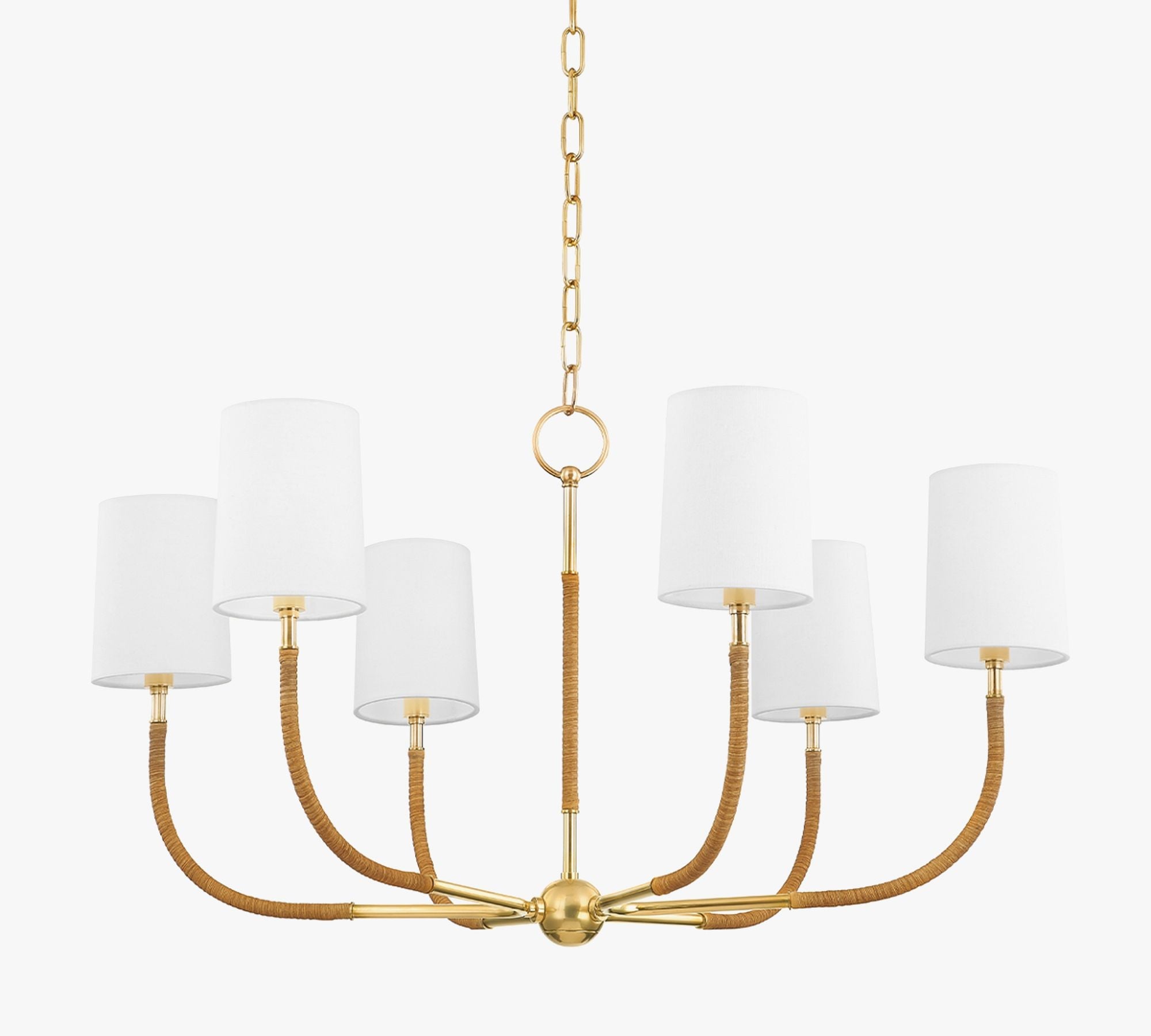 Ward Metal Chandelier 34"