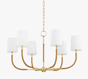 Ward Metal Chandelier 34"
