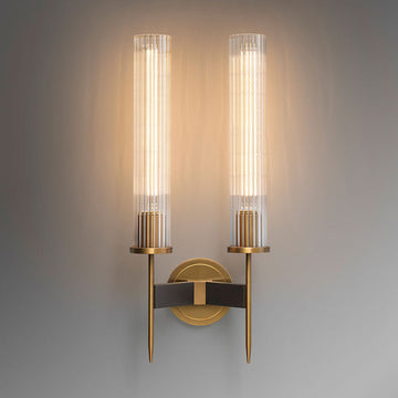 Janet Cylinder Modernist Brass Sconce Lights Double Wall Sconce J-CHANDELIER