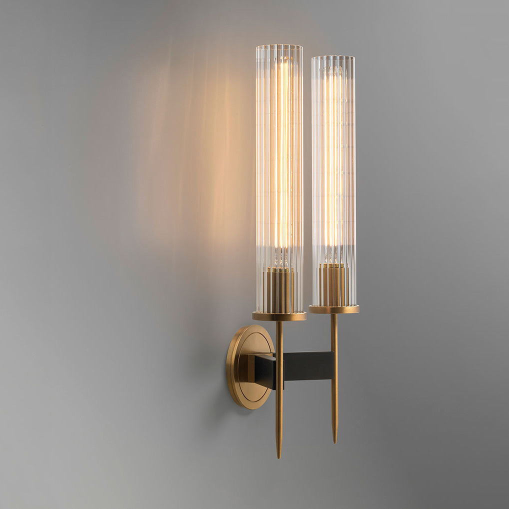 Janet Cylinder Modernist Brass Sconce Lights Double Wall Sconce J-CHANDELIER