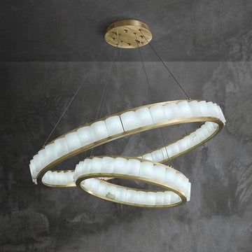 Yubiwa Alabaster Chandelier Light