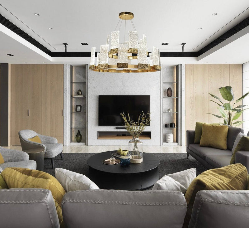 Z-Lite 2-Tier Round LED Glass Chandelier