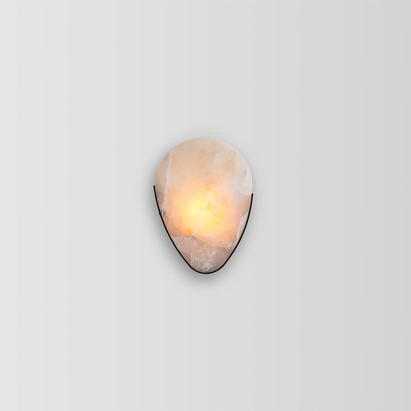 Margot Contemporary Minimalist Alabaster Wall Sconce