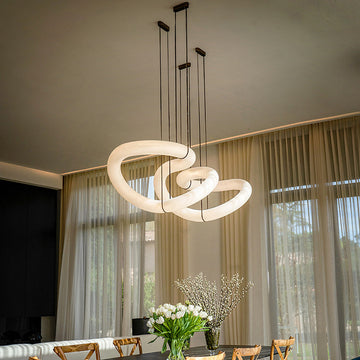 Nancy Alabaster Kitchen Pendant Light, Modern Designer Chandelier