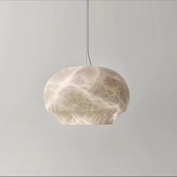 Samaneh Alabaster Dome Pendant Lighting Fixture, Dining Pendant Light