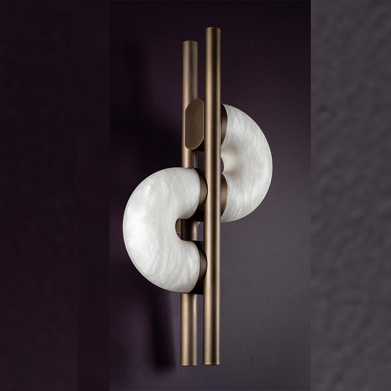 Reggie Alabaster Wall Light, Bedside Global Wall Light