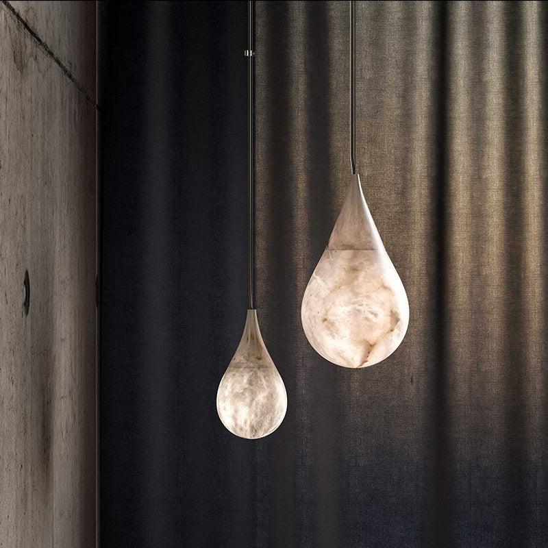 Alabaster Raindrop Pendant Lighting , Dining Table Pendant